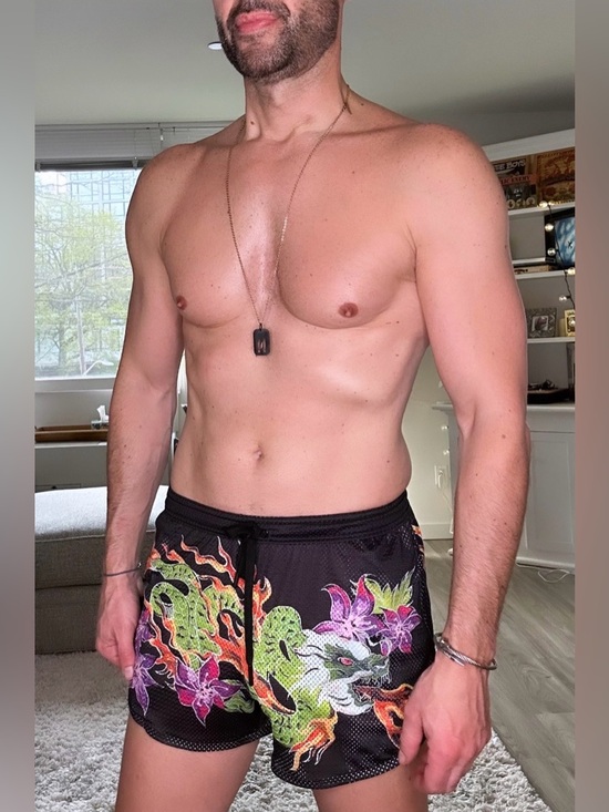 Skull & Bones Other - Skull & Bones | Hand Painted Mesh Shorts in Black (Medium)